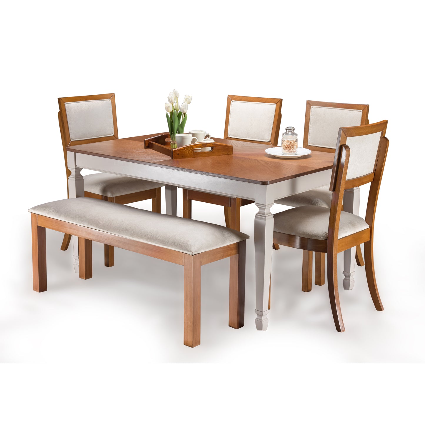 Ivory Dining Set - Lacquer Base