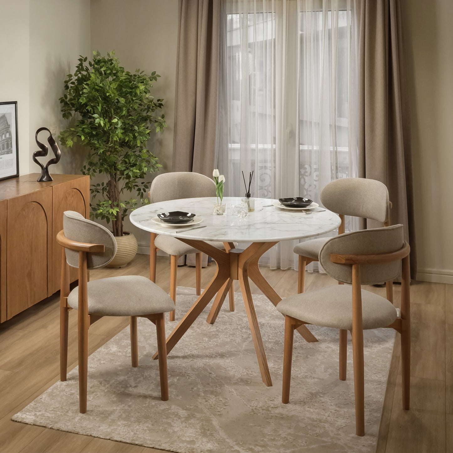 Juro Dining Set - Marble Top