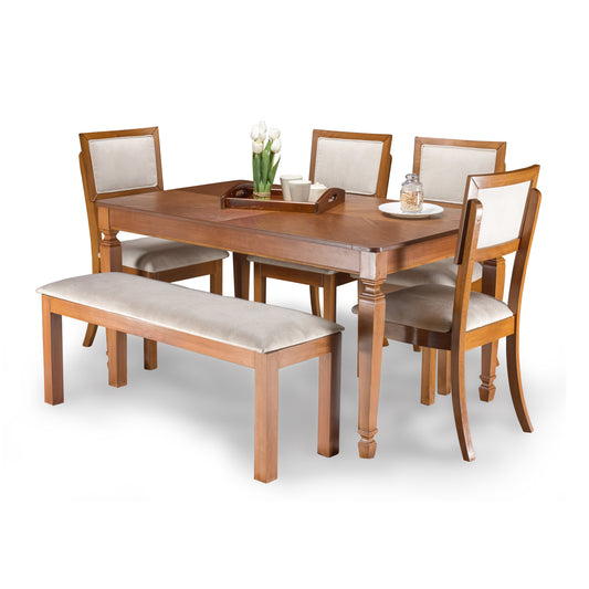 Ivory Dining Set - Wood Base