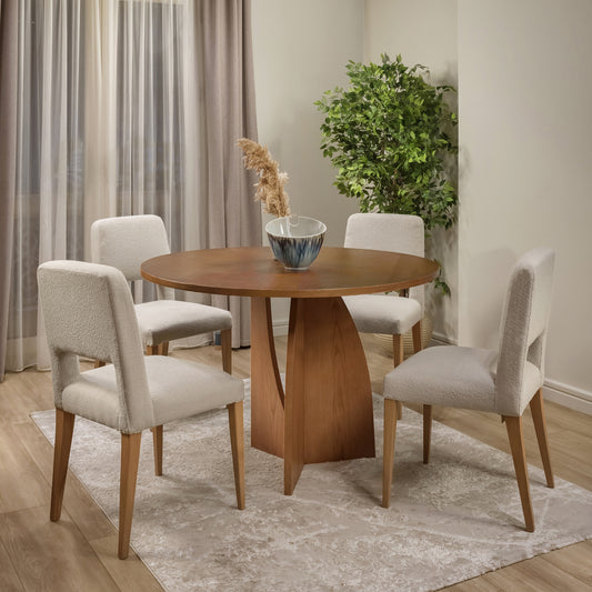 Luna Round Dining Set - Wood Top